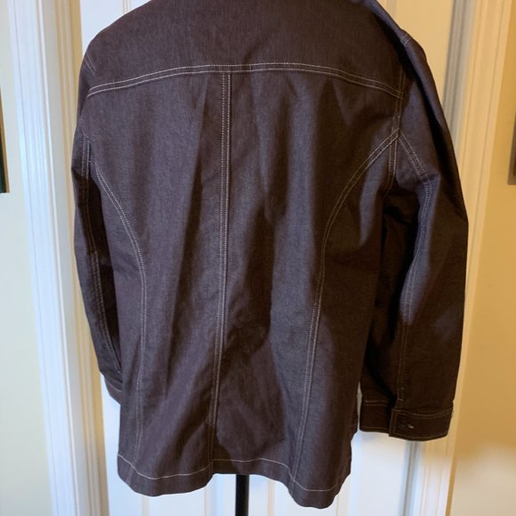 Lindor Petite Size 14 Jacket, dark denim,  long sleeves, buttons and collar - Picture 8 of 12